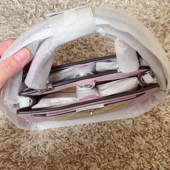 Coach Mini Lane Top Handle In Signature Canvas - Picture 7 of 7